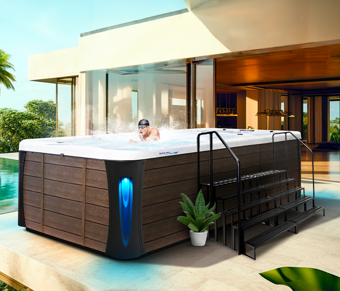 Calspas hot tub being used in a family setting - Stpaul